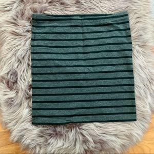 Stripe Bodycon Mini Skirt